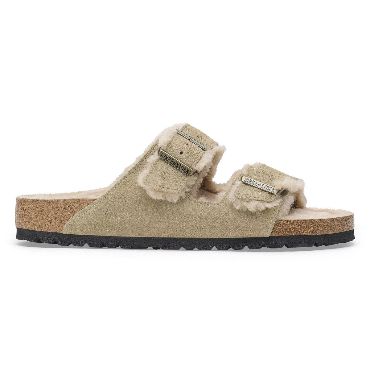 Arizona Shearling Suede Leather in Color Taupe | BoUvy