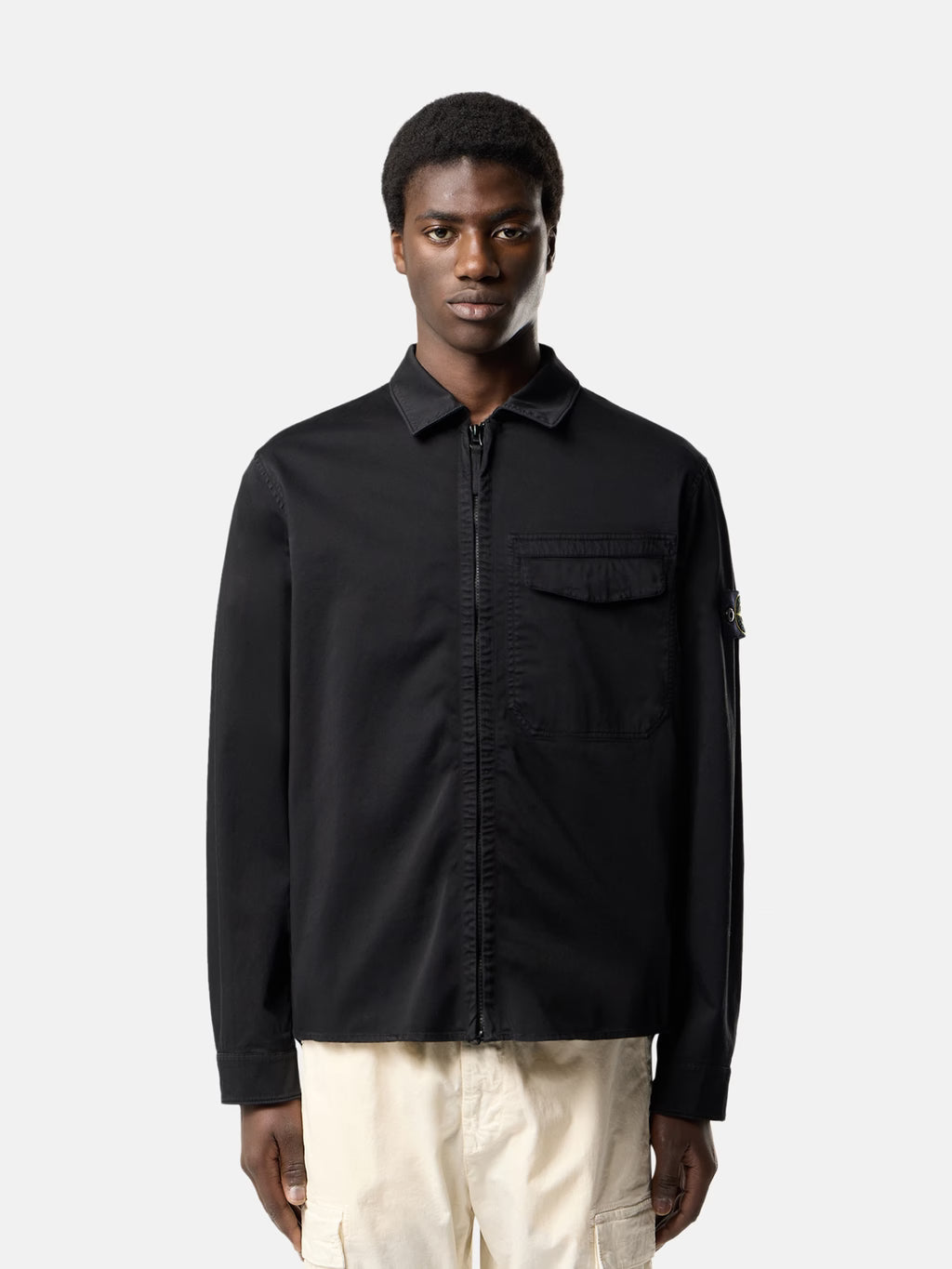 Regular-fit overshirt with concealed zip - BoUvy