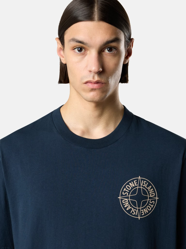 Regular-fit T-shirt with ‘Outline Compass’ print - BoUvy