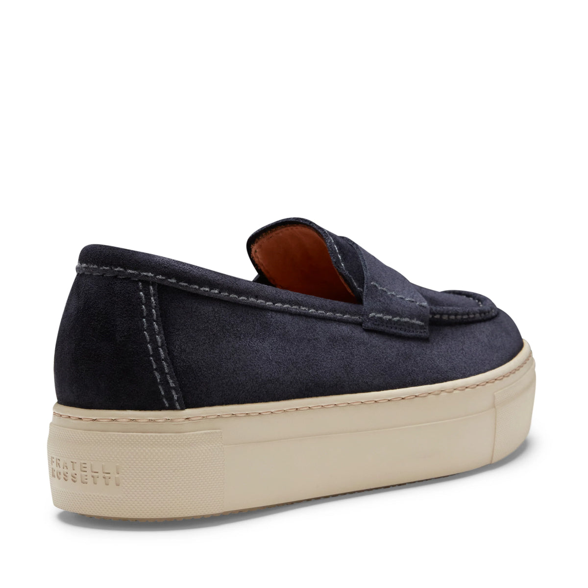 Women's navy blue suede loafer | BoUvy
