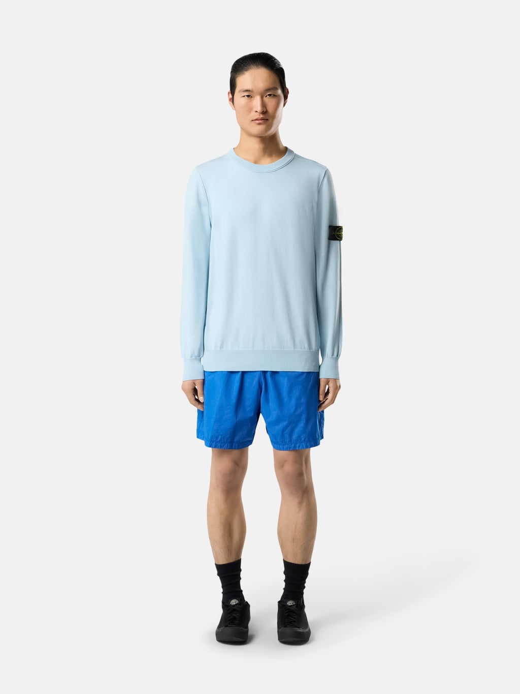 Crewneck jumper with rolled edge seams - BoUvy