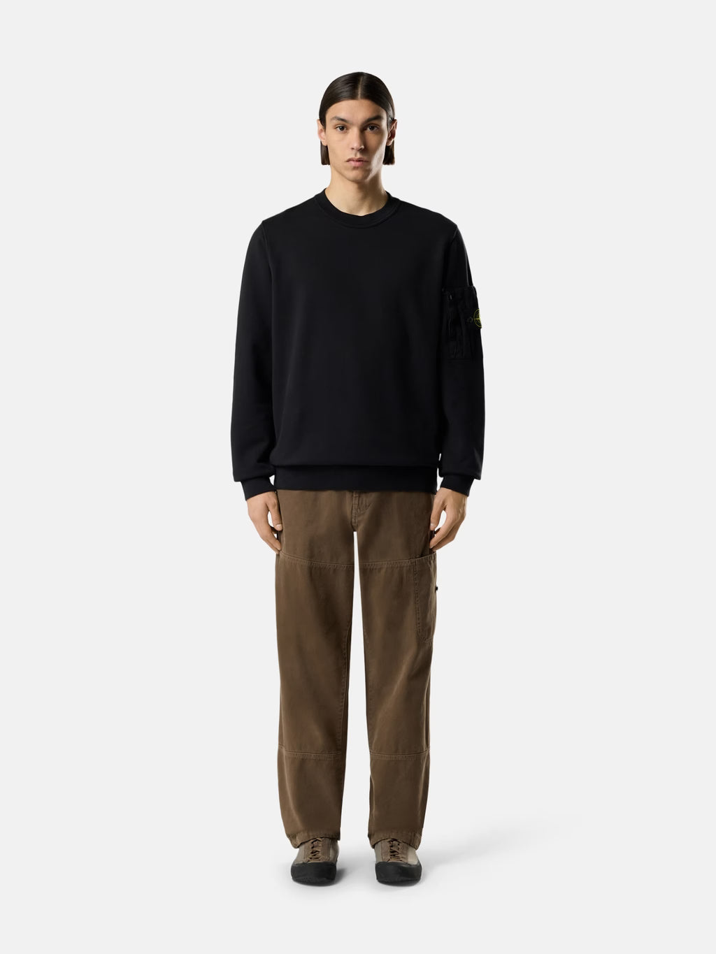 Regular-fit crewneck sweatshirt with seasonal pocket - BoUvy