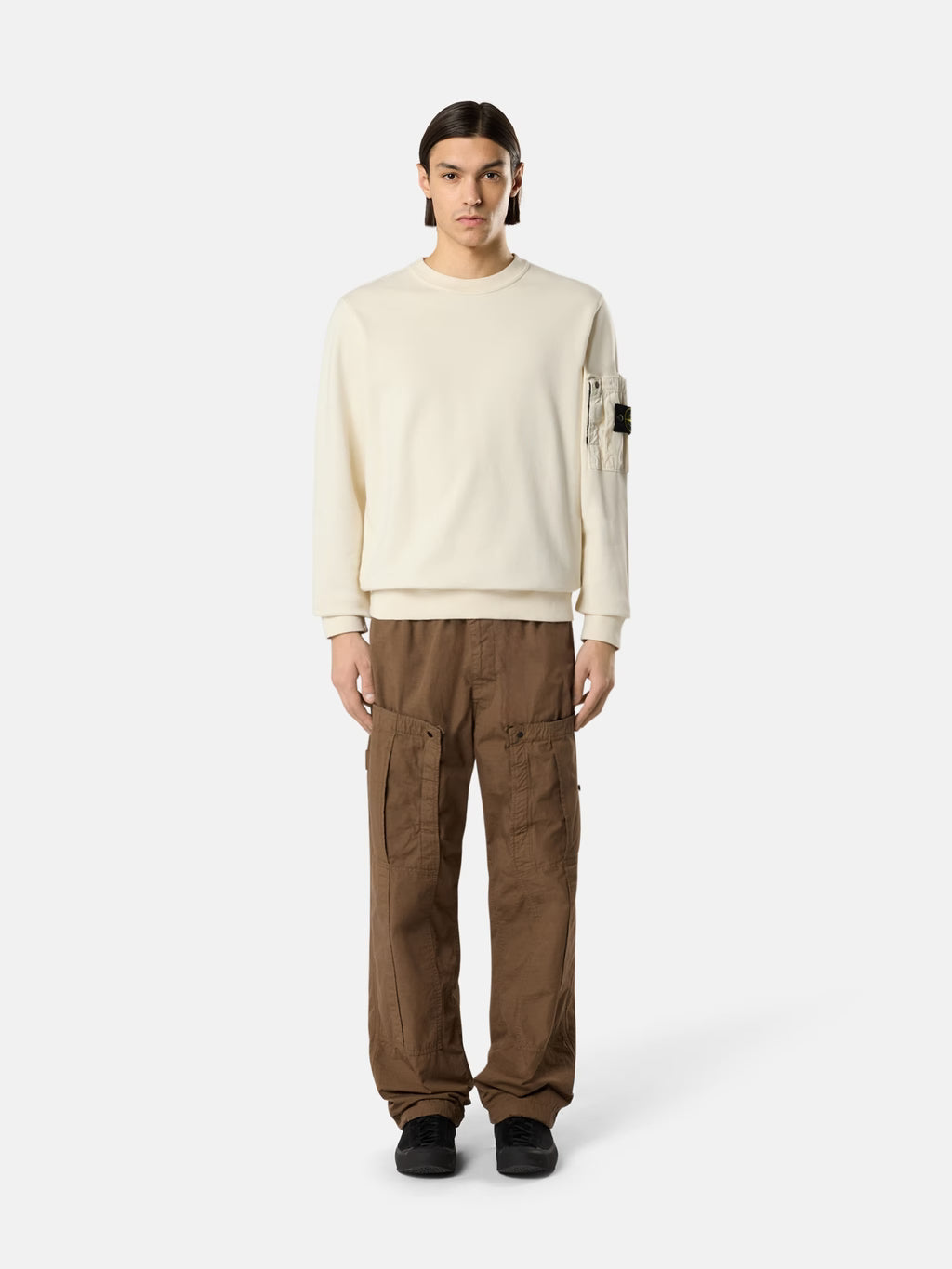 Regular-fit crewneck sweatshirt with seasonal pocket - BoUvy
