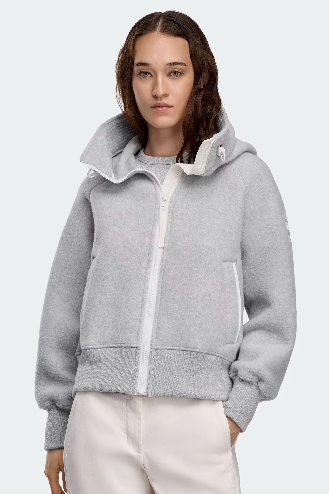 Chilliwack Fleece Bomber White Disc | BoUvy