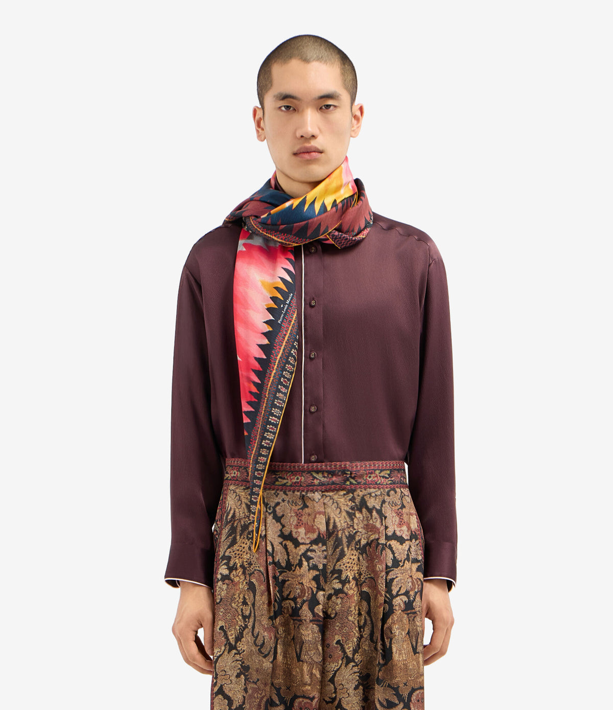 ALOEUW Scarf Silk 65x120 – Arazzo Antico | BoUvy