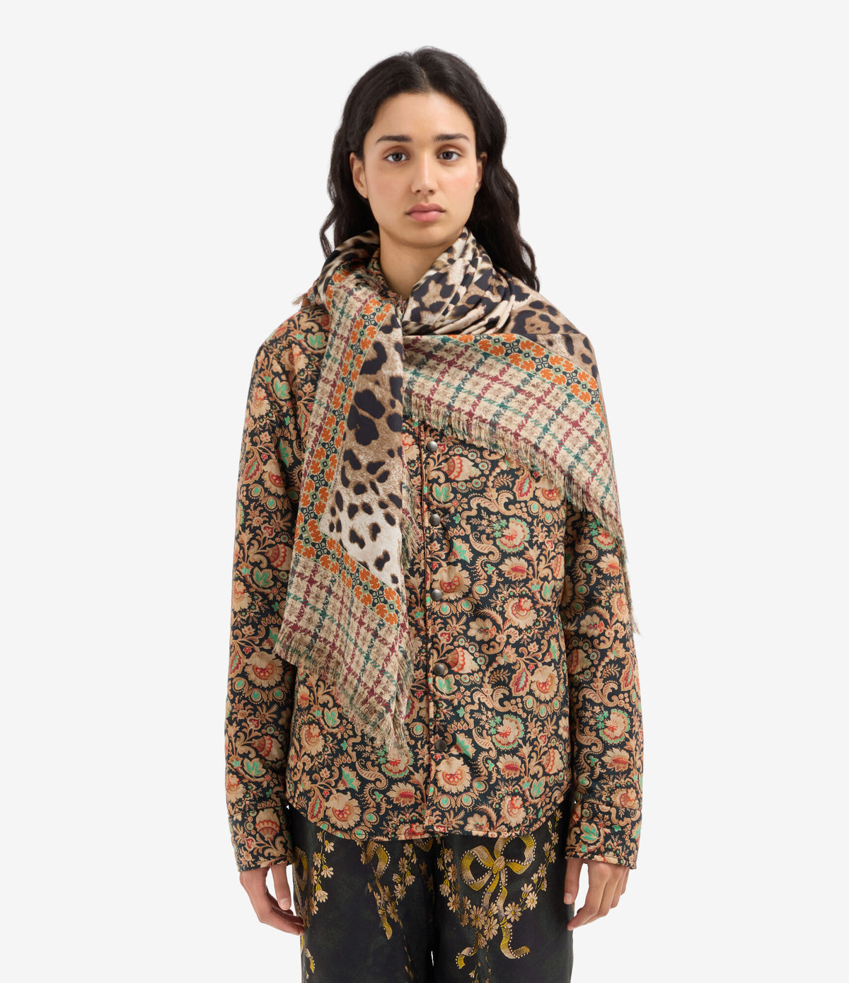 ALOEUW Shawl Scarf Silk 135x195 – Oro D'Ombra | BoUvy