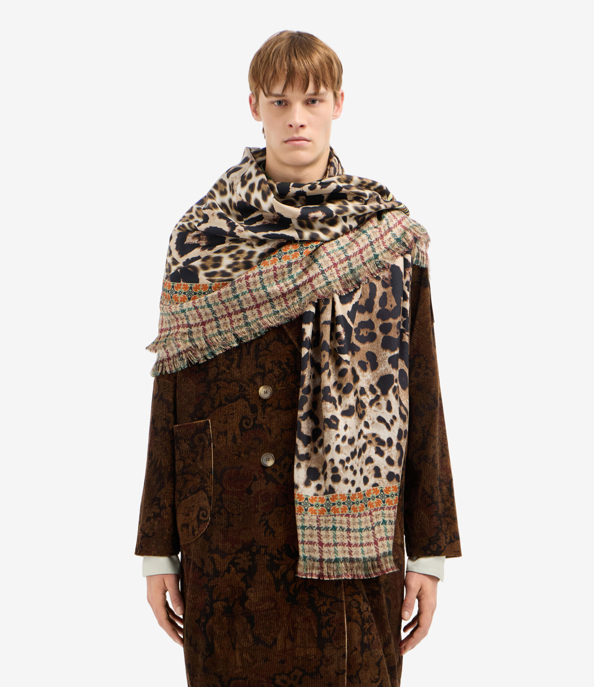 ALOEUW Shawl Scarf Silk 135x195 – Oro D'Ombra | BoUvy