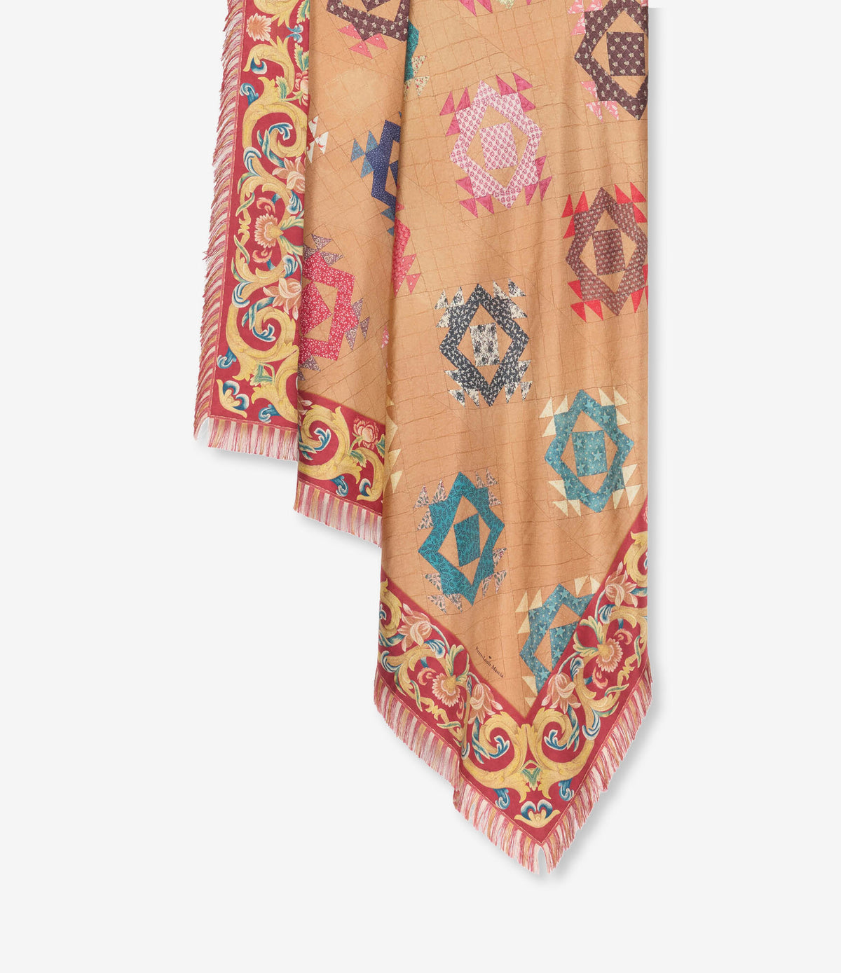ALOEUW Shawl Scarf Silk 135x195 – Labirinto Di Laguna | BoUvy