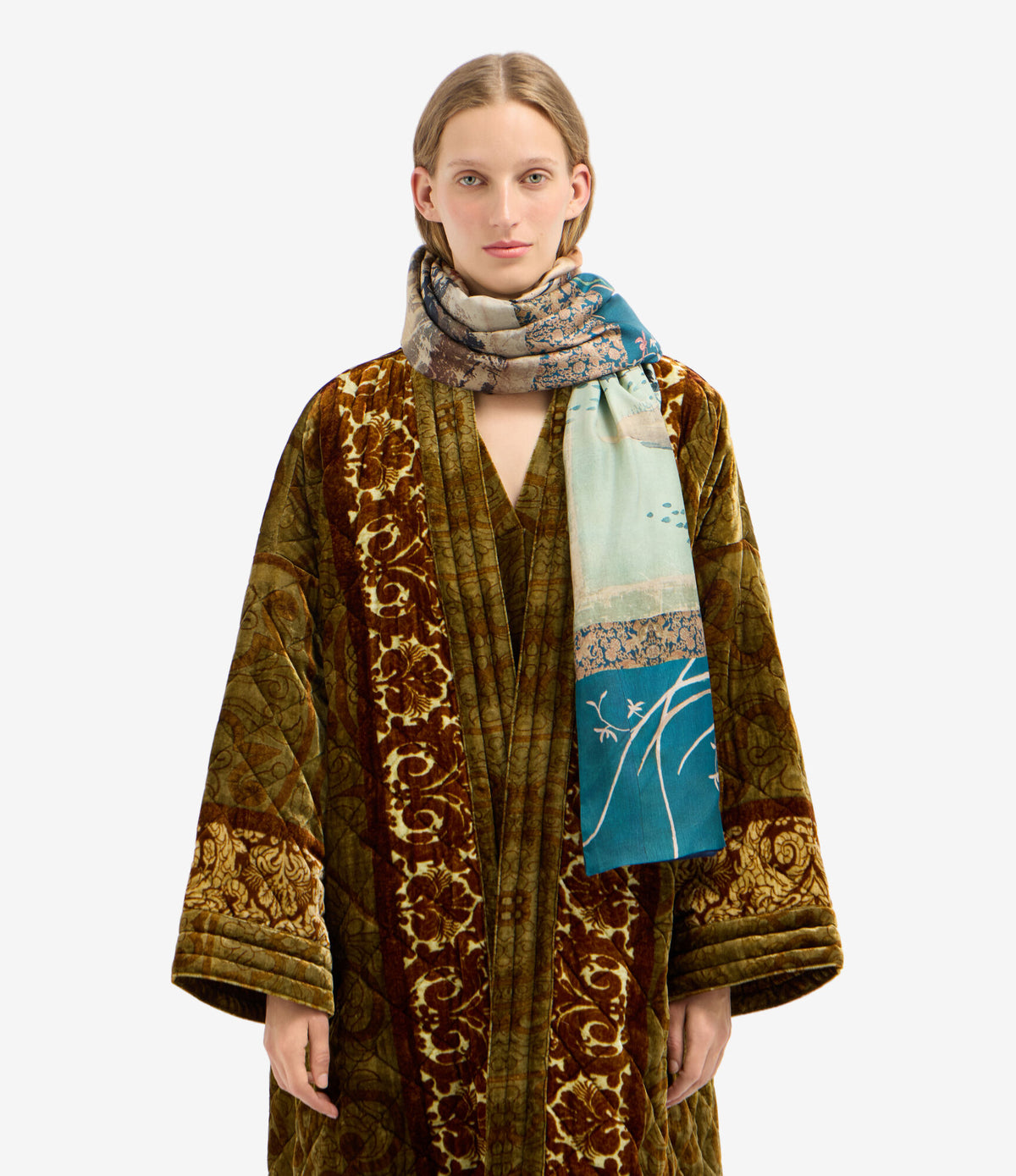 ALOEWON Scarf Silk Cashmere 65x190 – Mosaico Di Laguna | BoUvy