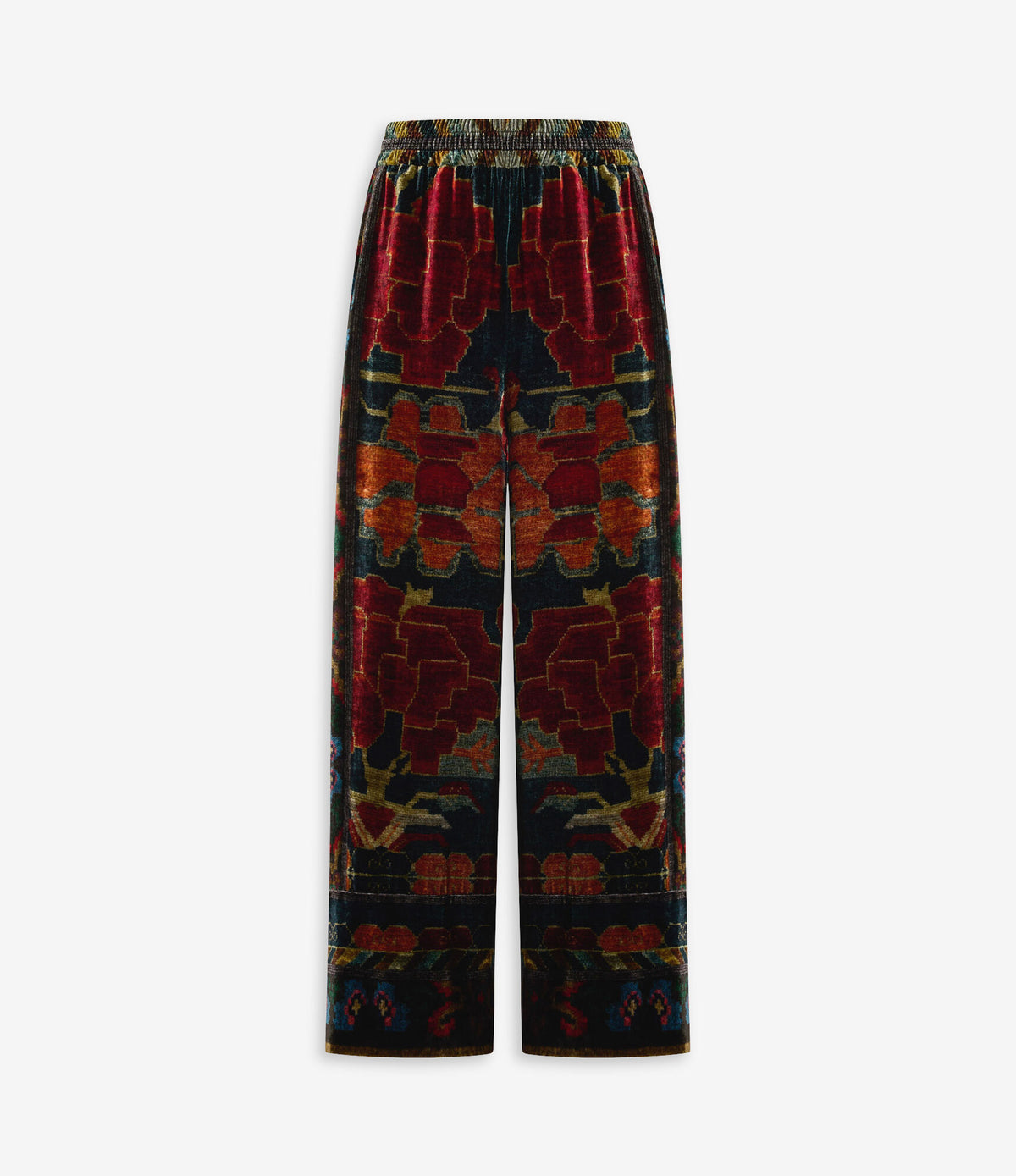 KANADA Palazzo Trousers Viscose Silk – Rosone Di Nebbia | BoUvy