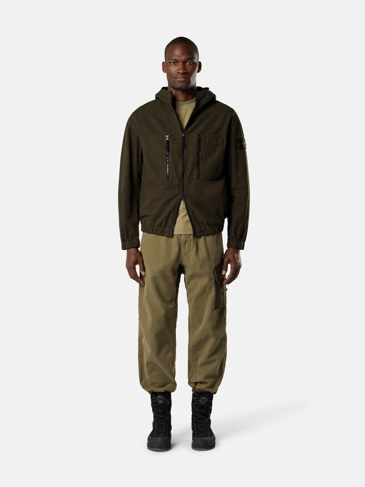 Comfort-fit hooded overshirt with zip pockets - BoUvy