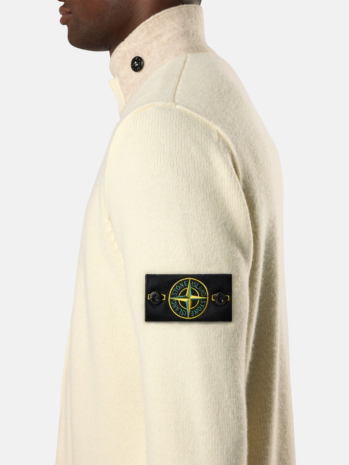 Regular-fit zip-up jumper with button placket - BoUvy