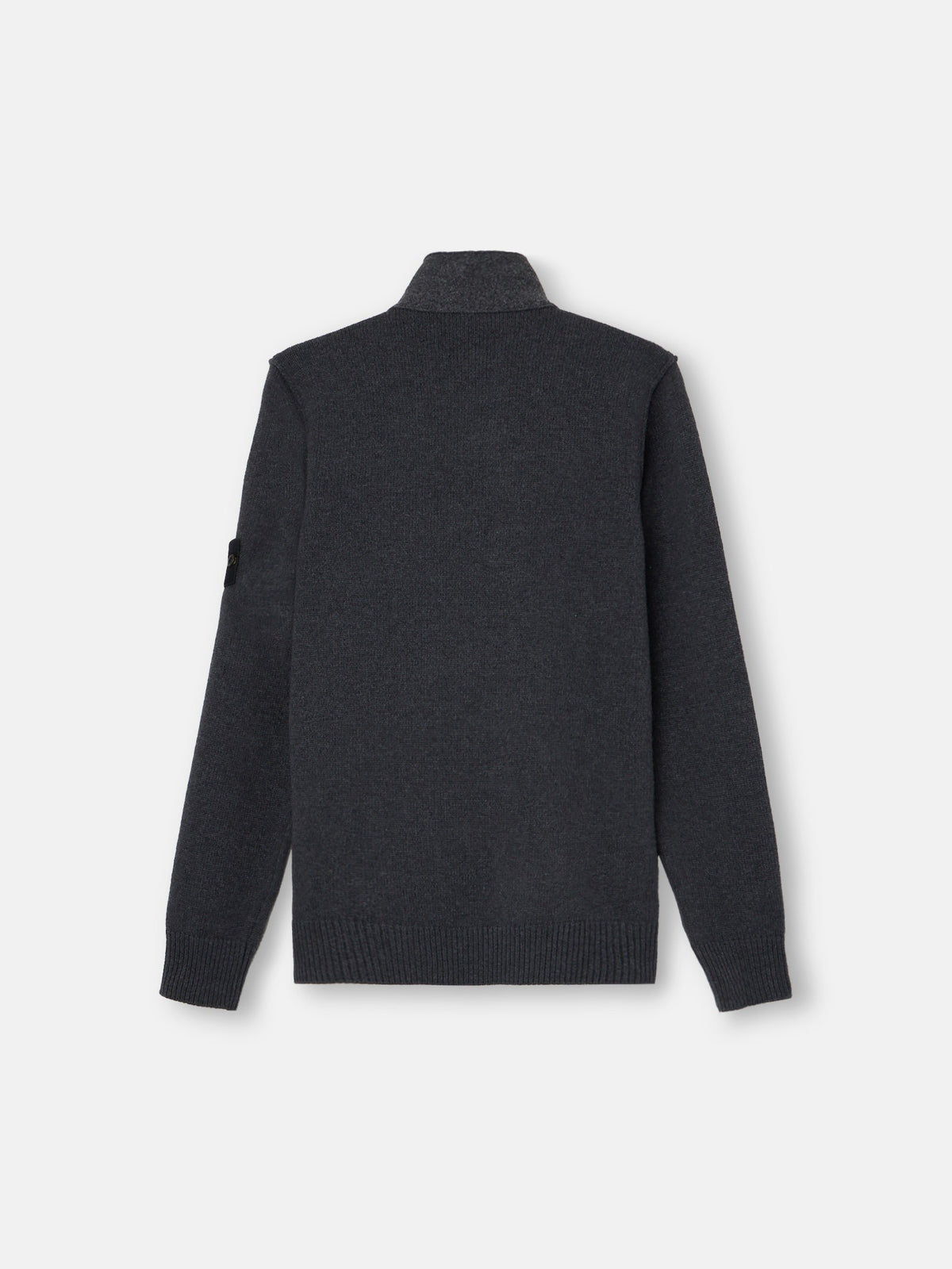Regular-fit zip-up jumper with button placket - BoUvy