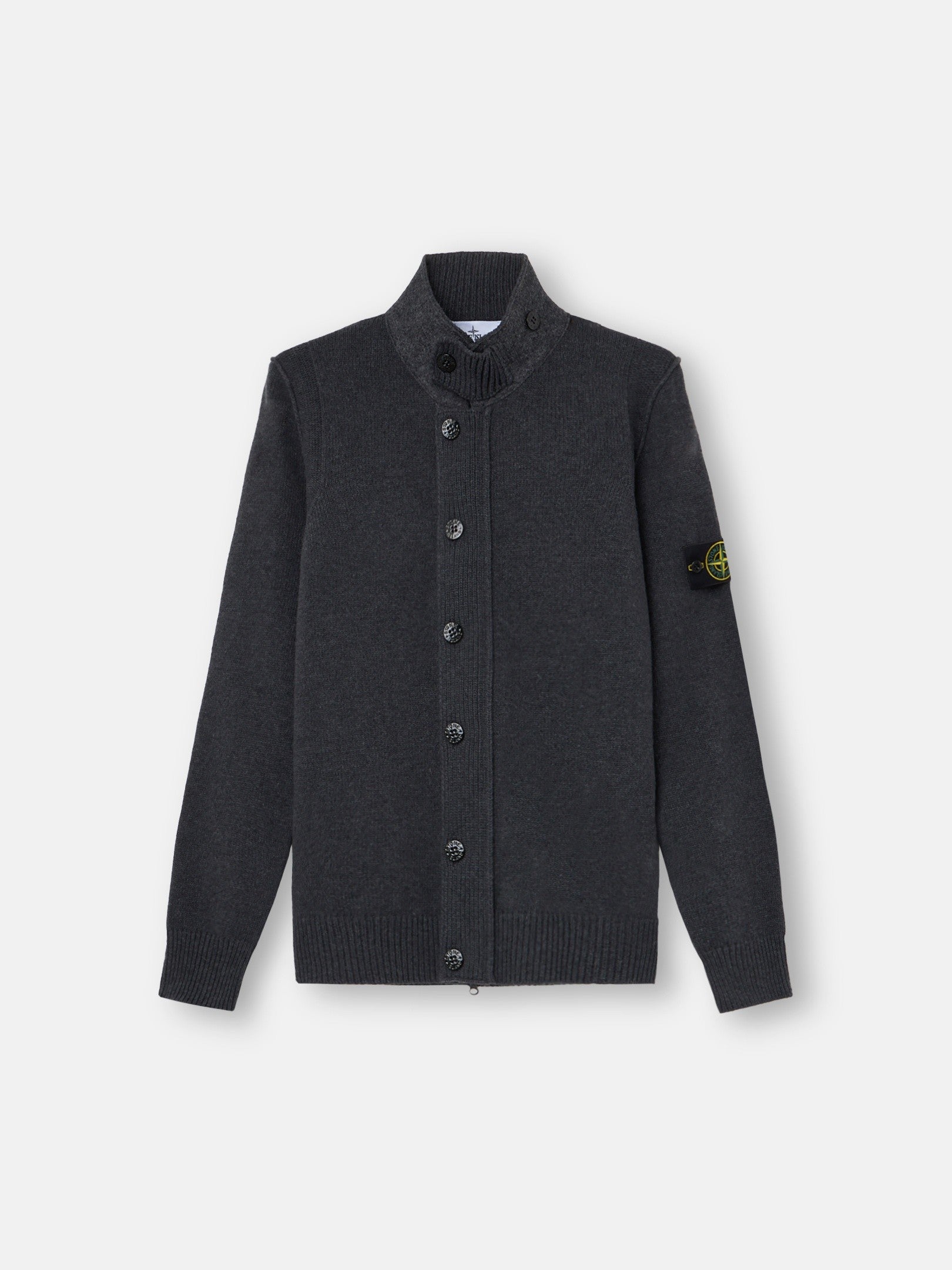 Regular-fit zip-up jumper with button placket - BoUvy