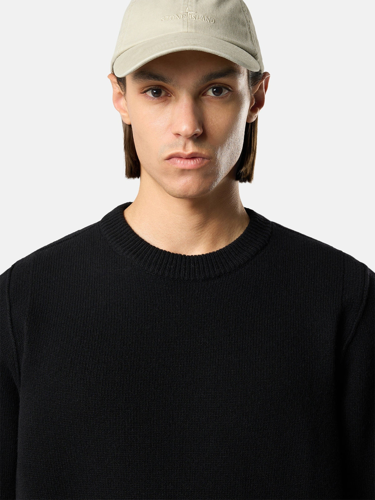 Regular-fit crewneck jumper with ribbed trims - BoUvy