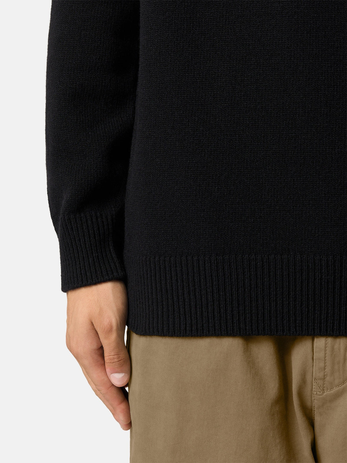 Regular-fit crewneck jumper with ribbed trims - BoUvy