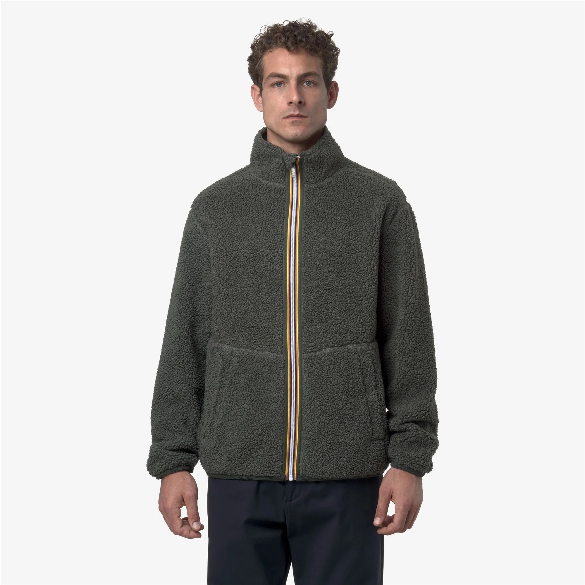 PASCAL SHERPA POLAR DOUBLE - Fleece - Jacket - Man - Green Blackish Combo-GREEN BLACKISH | BoUvy