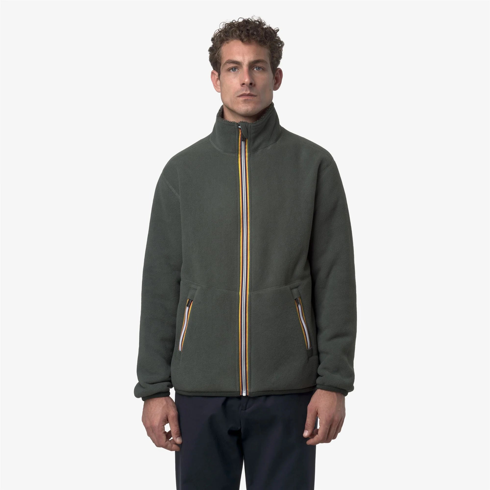 PASCAL SHERPA POLAR DOUBLE - Fleece - Jacket - Man - Green Blackish Combo-GREEN BLACKISH | BoUvy