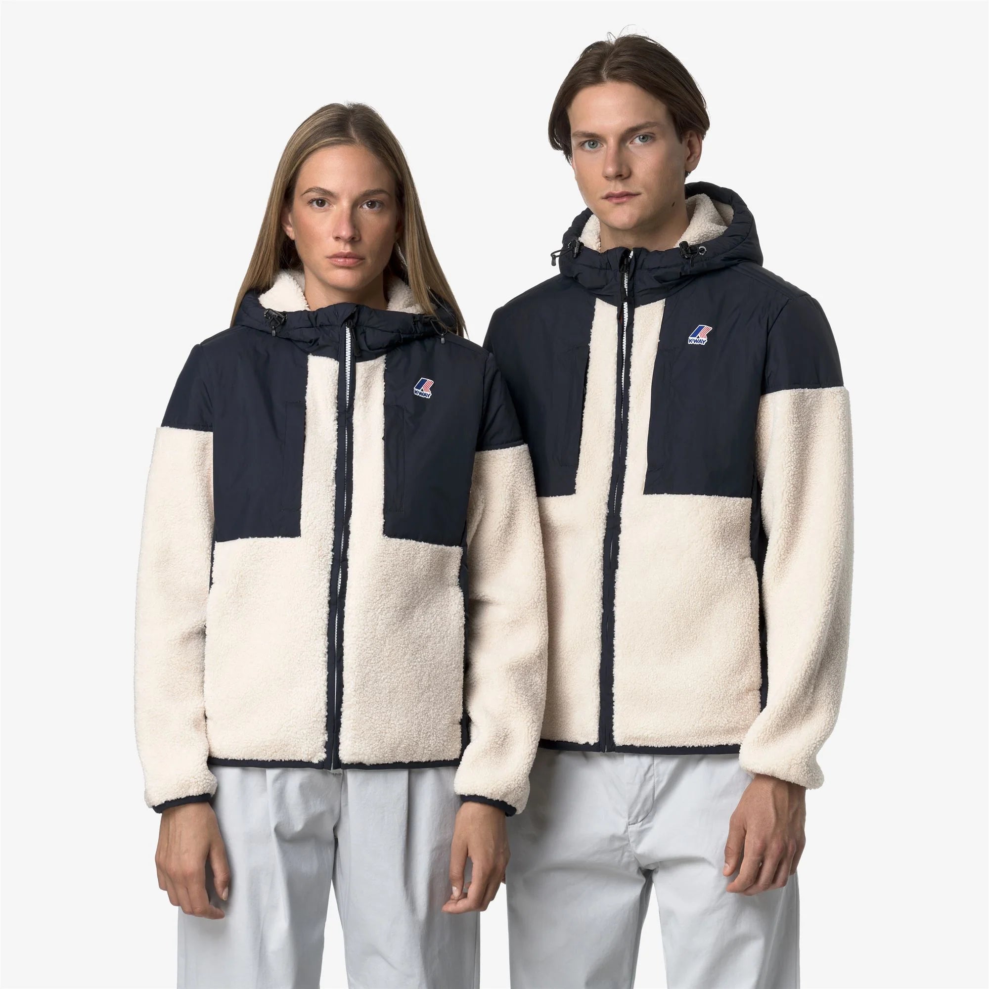 SAMSON 4.0 ORSETTO - Fleece - Hoodie Full Zip - Unisex - Blue Depth-Ivory | BoUvy