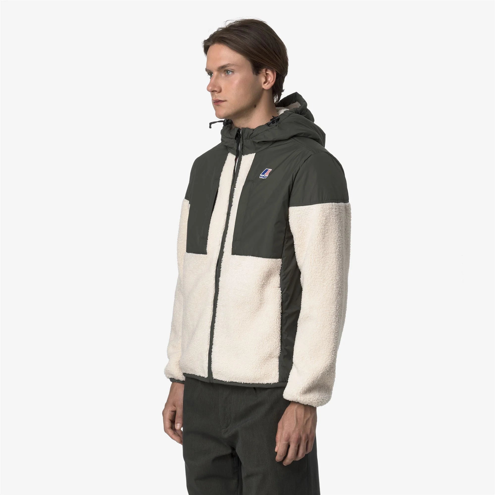 SAMSON 4.0 ORSETTO - Fleece - Hoodie Full Zip - Unisex - GREEN BLACKISH--Ivory | BoUvy