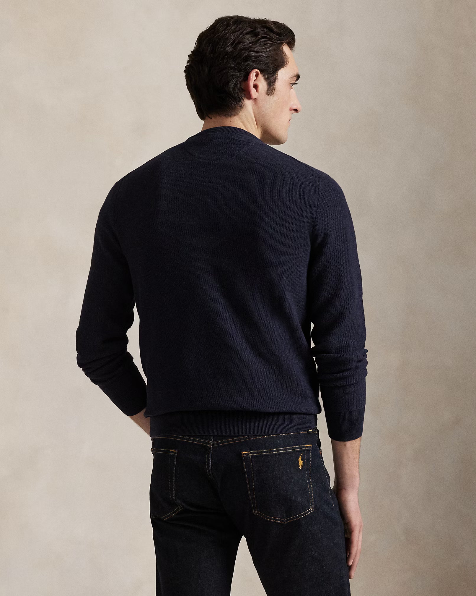 Mesh-Knit Cotton Crewneck Sweater - BoUvy