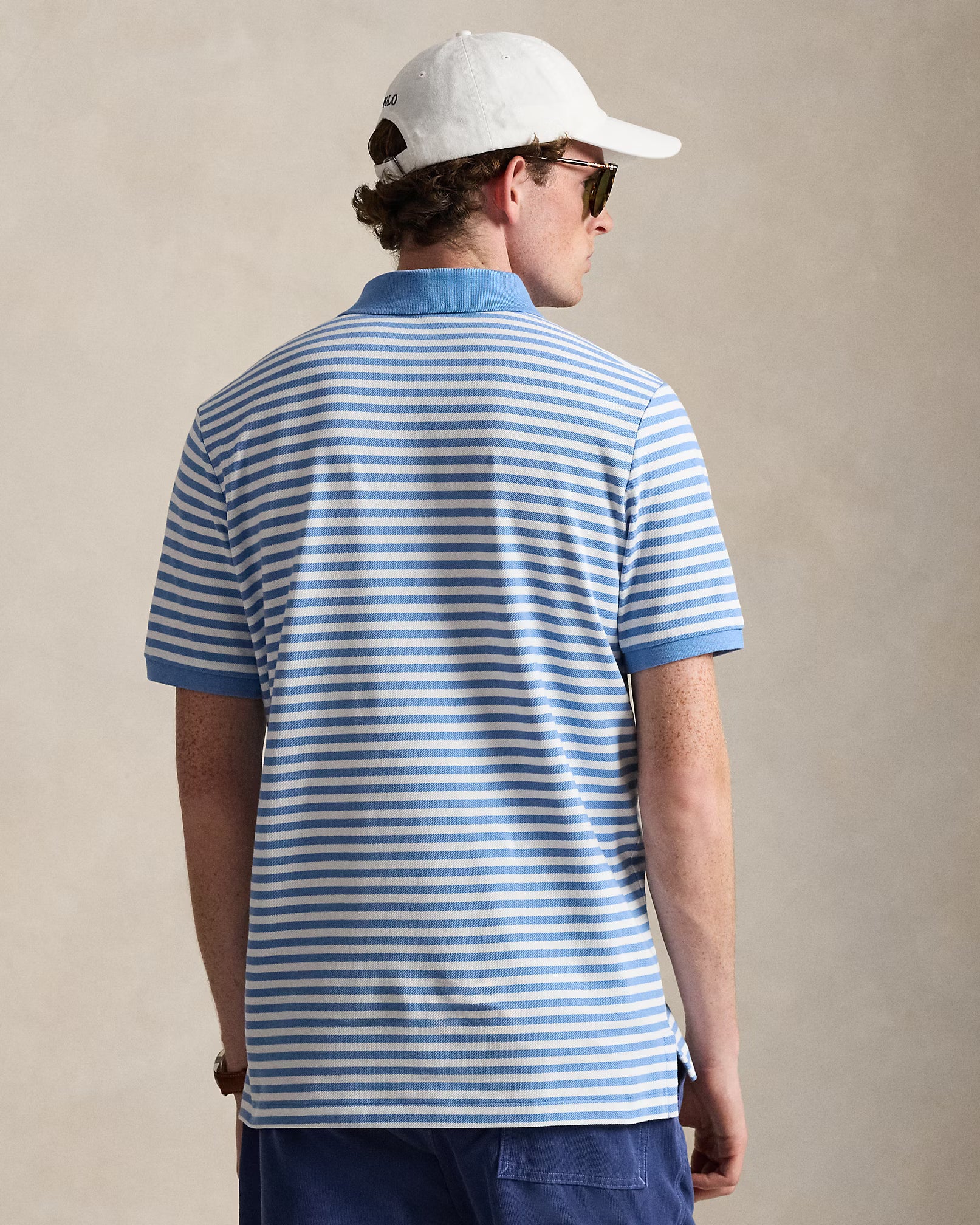Striped Mesh Polo Shirt - BoUvy