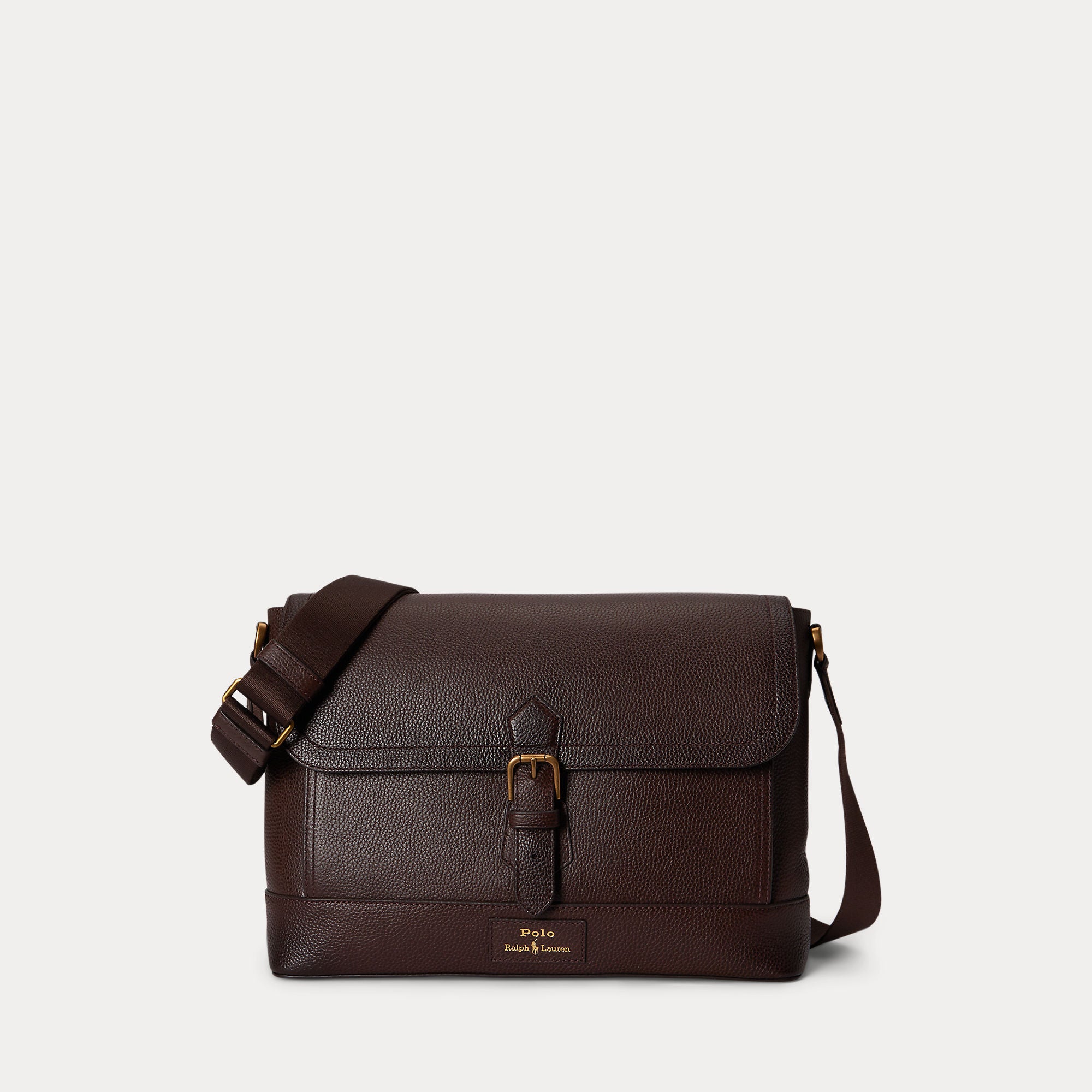 PEBBLED LEATHER MESSENGER BAG | BoUvy