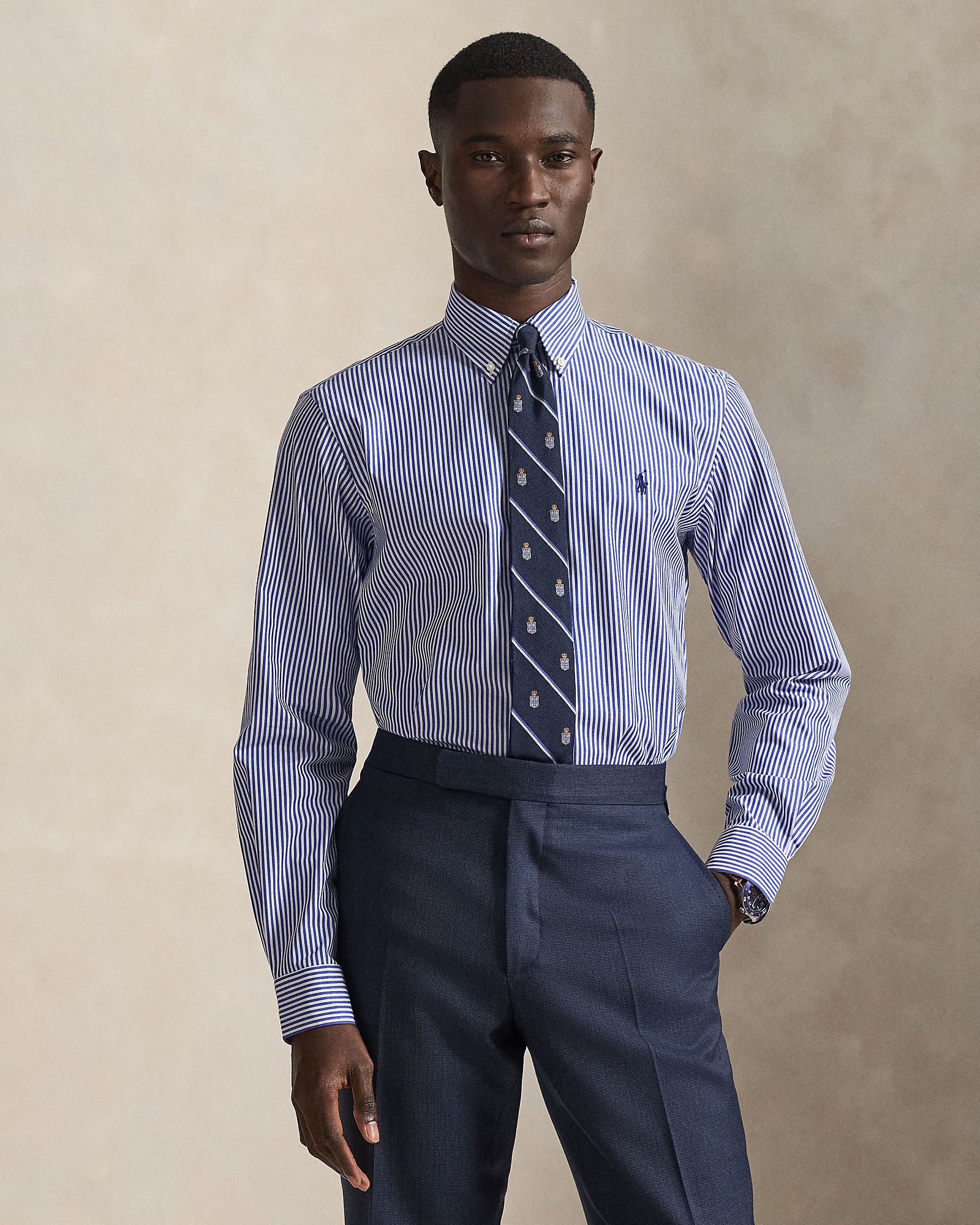 CUSTOM FIT STRETCH POPLIN SHIRT - BoUvy