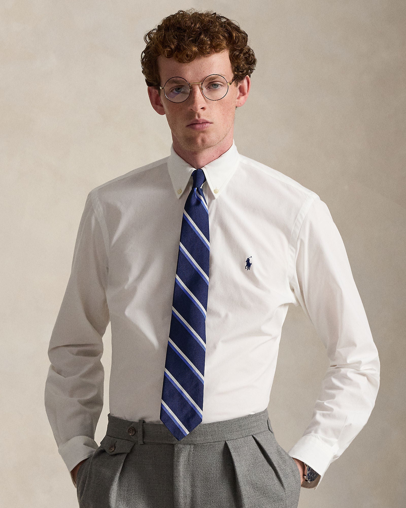 CUSTOM FIT STRETCH POPLIN SHIRT - BoUvy
