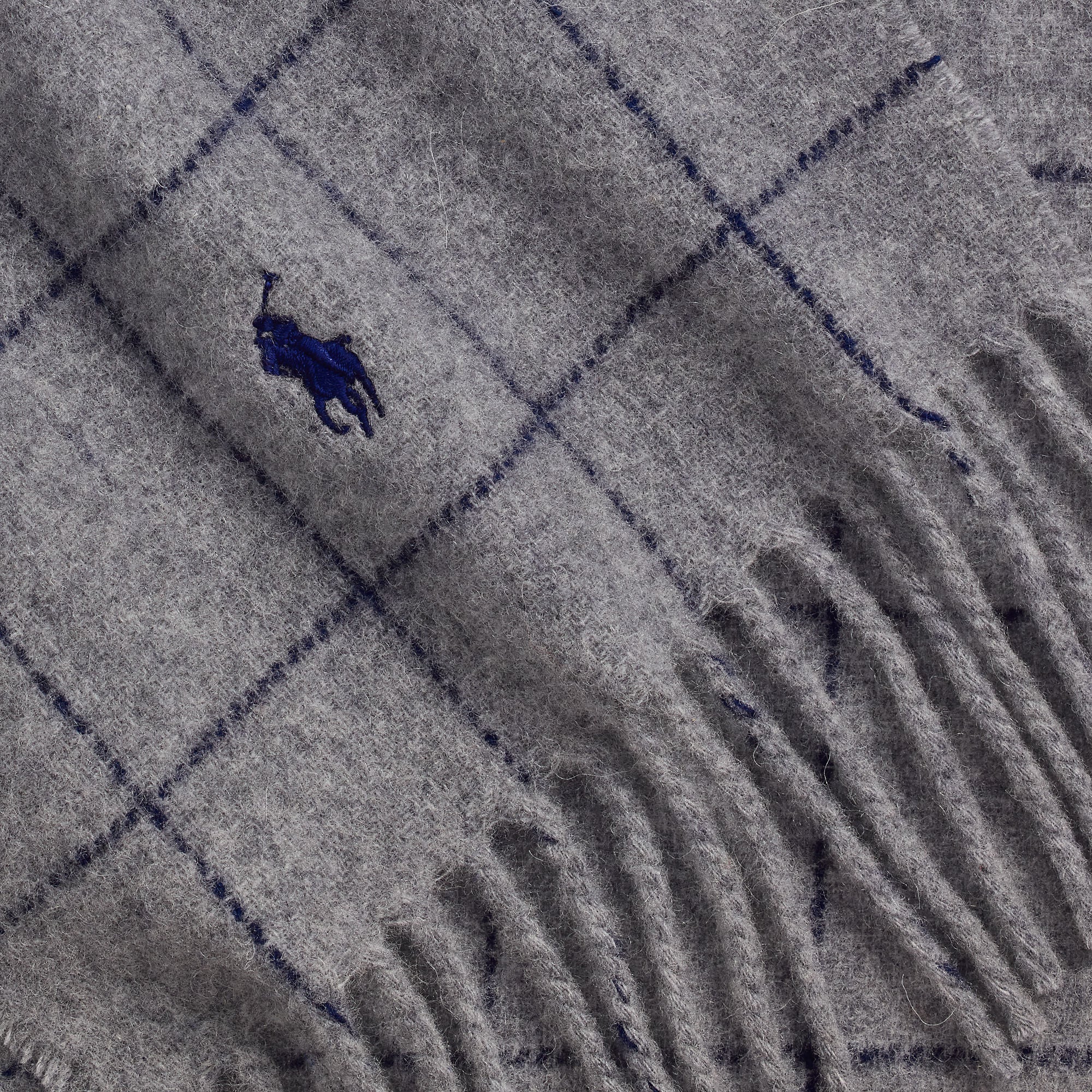 REVERSIBLE WINDOWPANE WOOL-BLEND SCARF | BoUvy