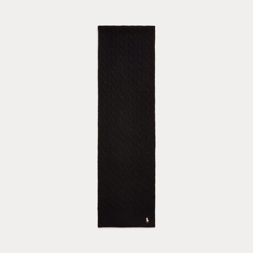 CABLE-KNIT WOOL-CASHMERE SCARF - BoUvy