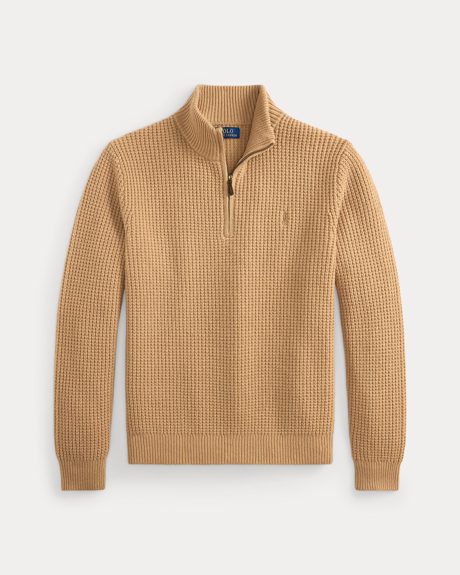 WAFFLE-KNIT WOOL-COTTON SWEATER - BoUvy