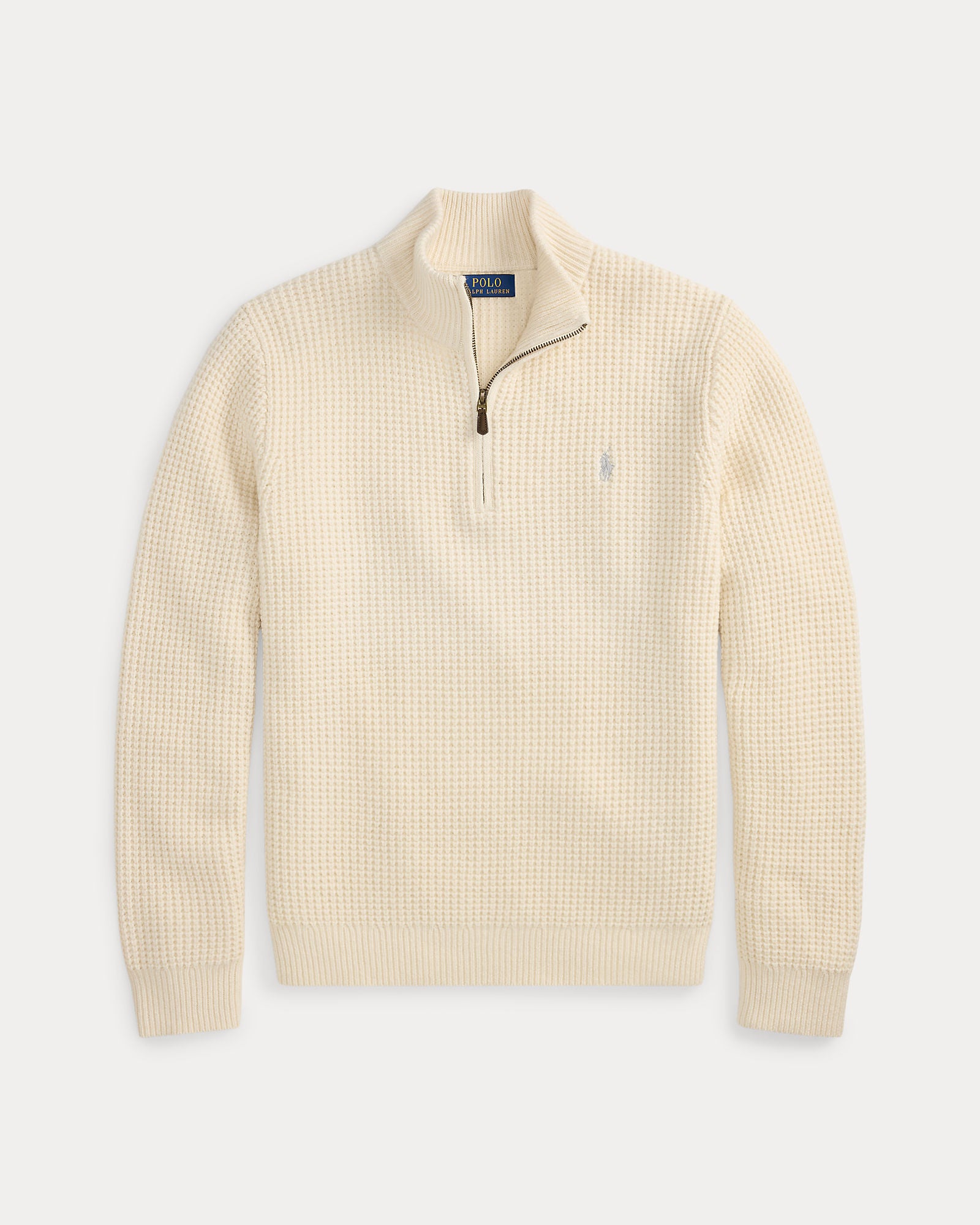 WAFFLE-KNIT WOOL-COTTON SWEATER - BoUvy
