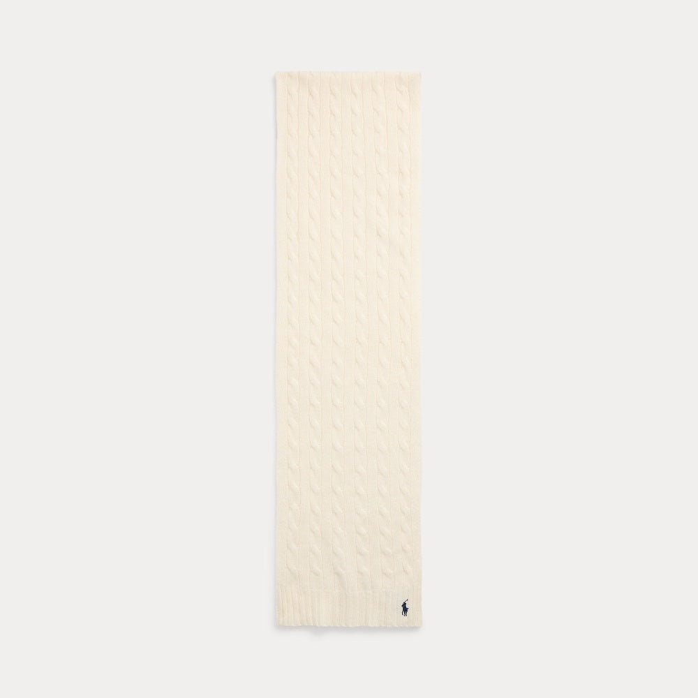 CABLE-KNIT WOOL-CASHMERE SCARF - BoUvy