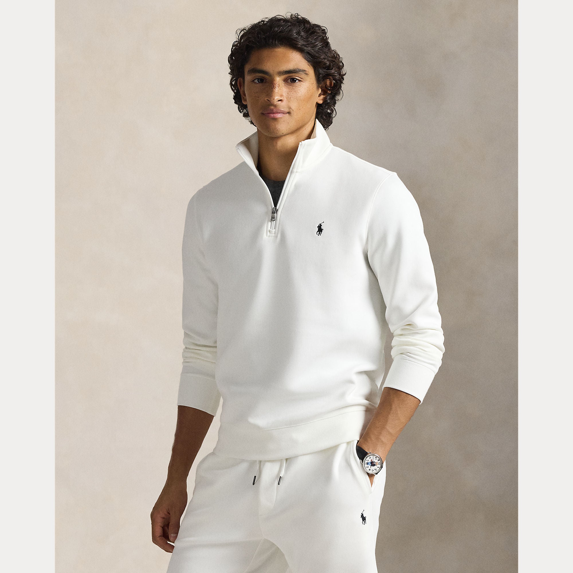 Double-Knit Quarter-Zip Pullover - BoUvy