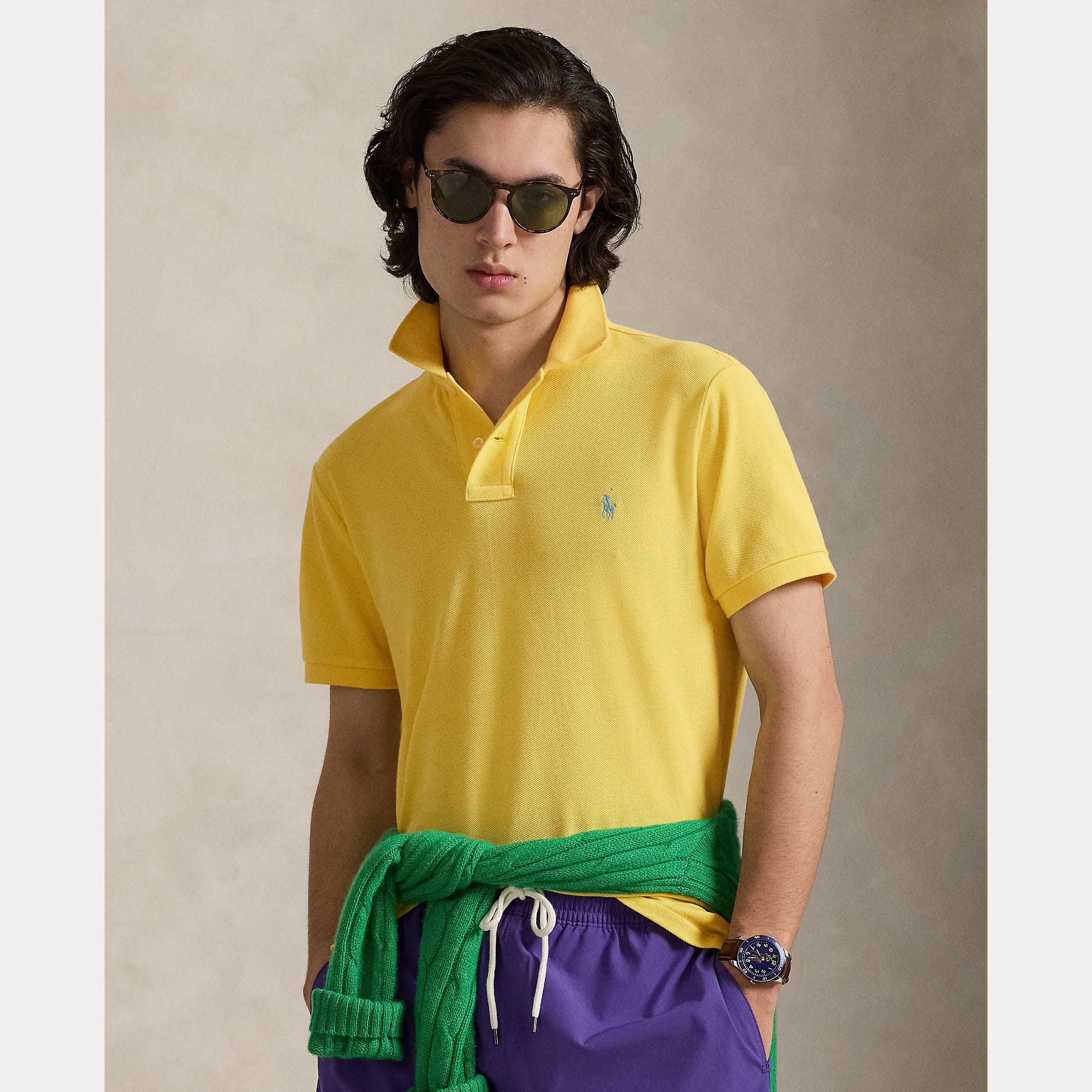 Slim Fit Mesh Polo Shirt - BoUvy