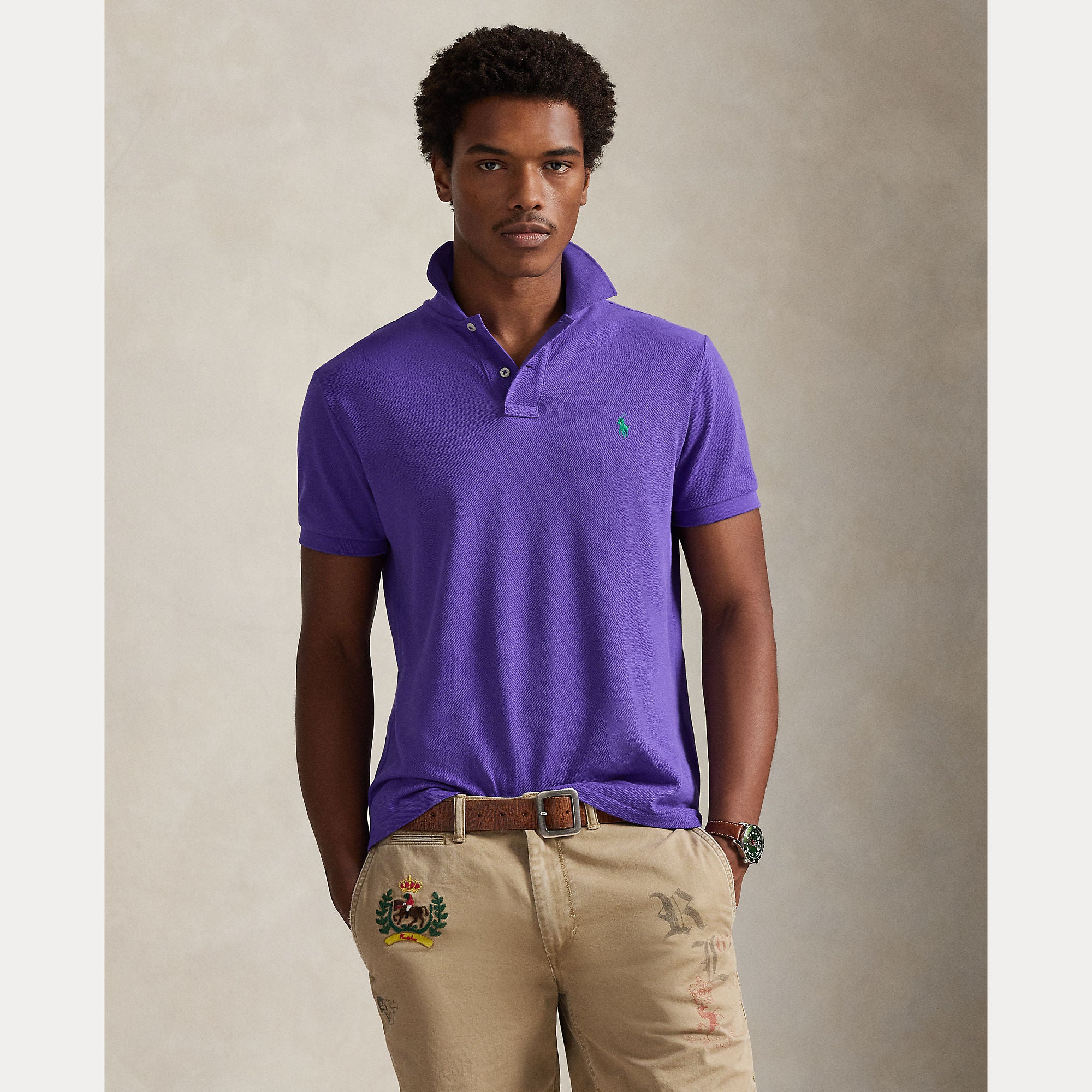 Slim Fit Mesh Polo Shirt - BoUvy