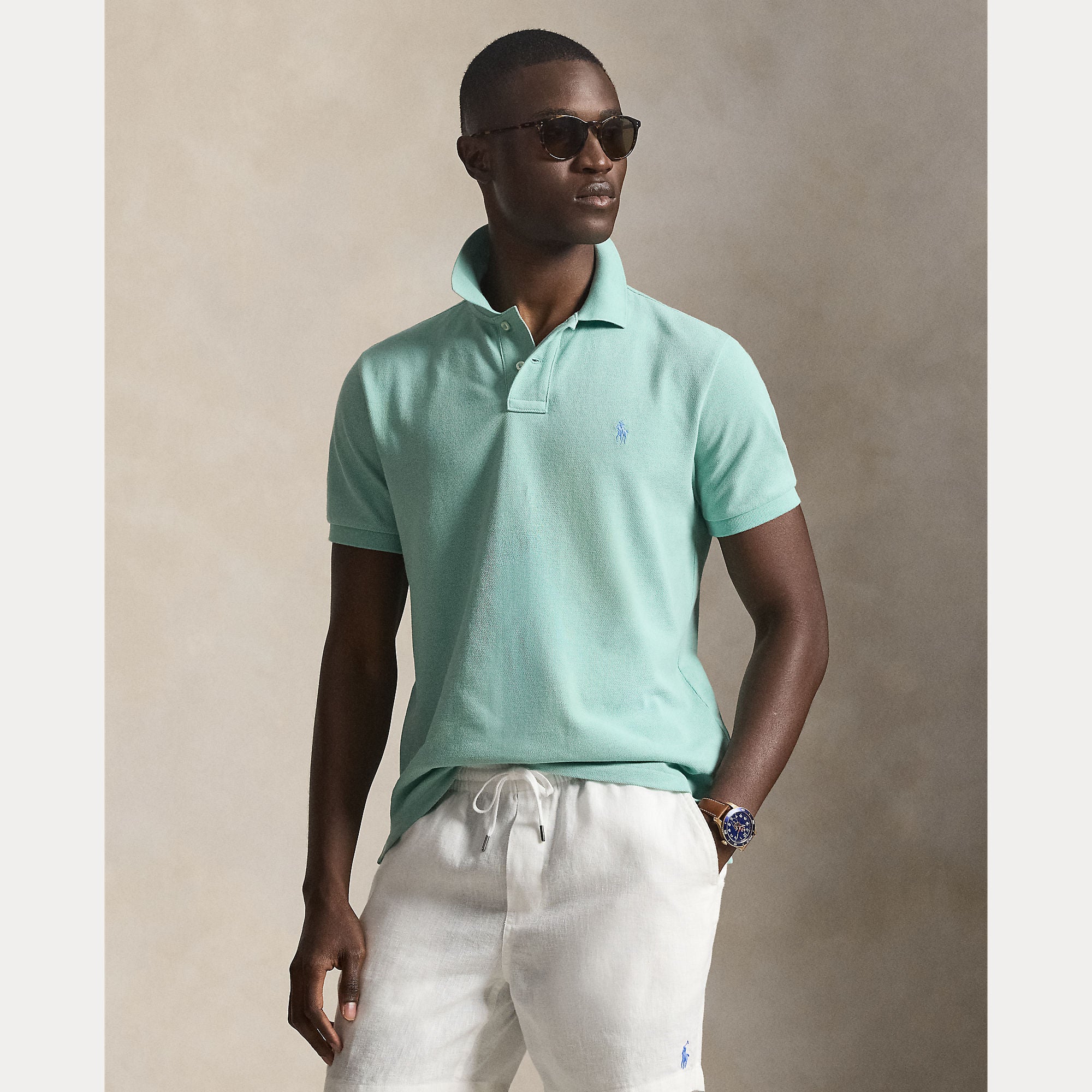 Slim Fit Mesh Polo Shirt - BoUvy