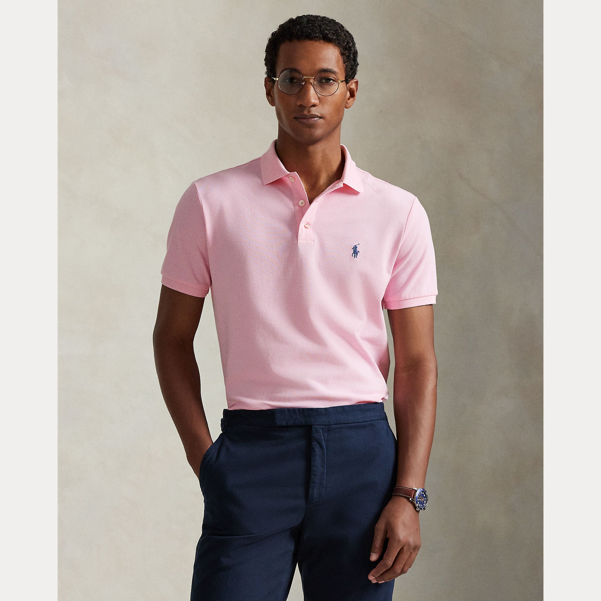 Custom Slim Fit Stretch Mesh Polo Shirt - BoUvy