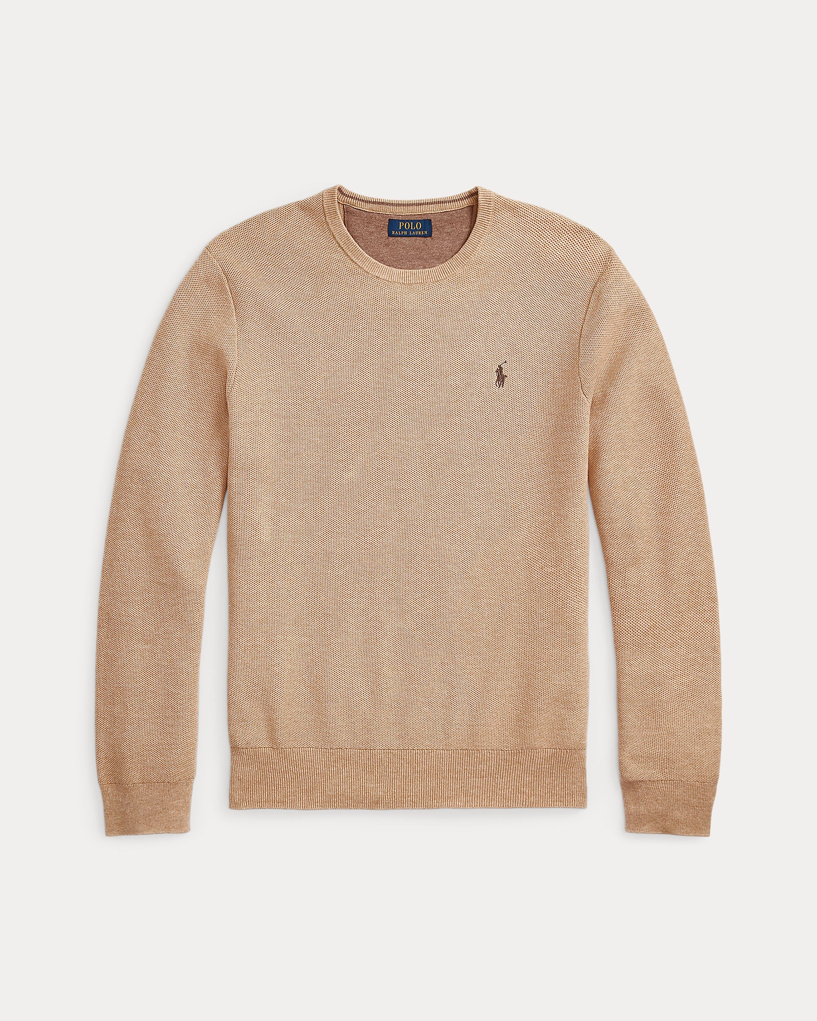 Mesh-Knit Cotton Crewneck Sweater - BoUvy