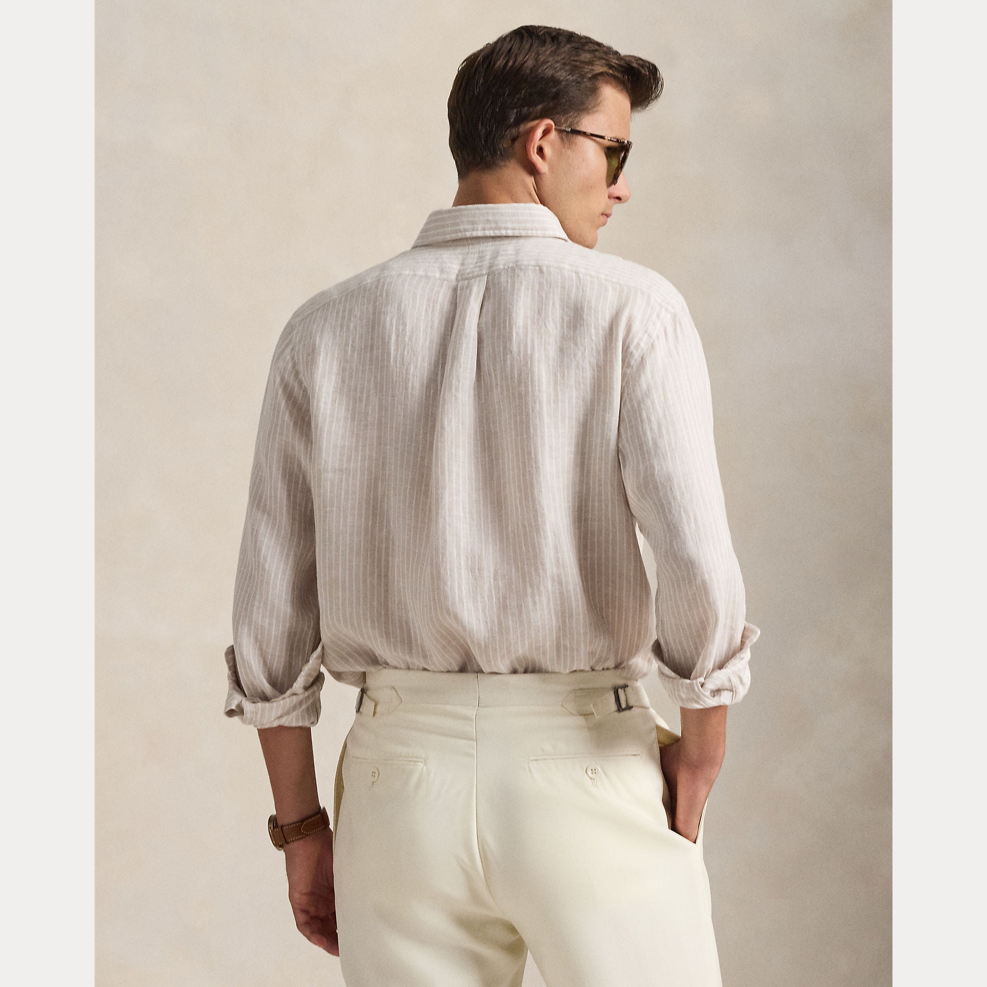 Custom Fit Striped Linen Shirt - BoUvy