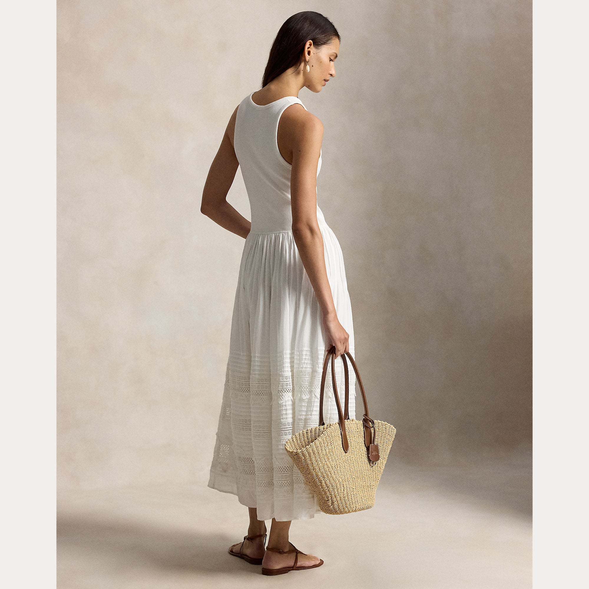 Lace-Trim Tank Dress - BoUvy