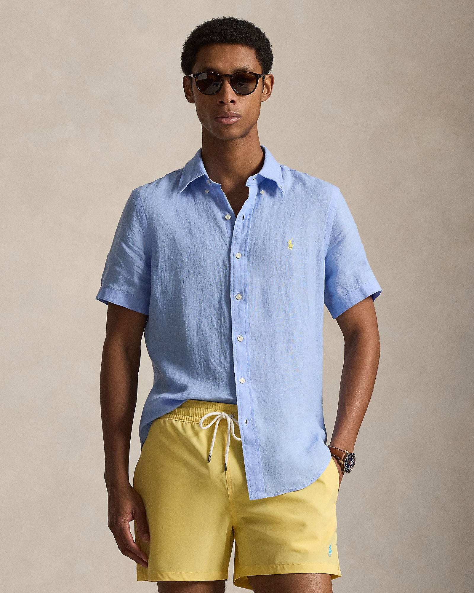 Short-Sleeve Linen Shirt - BoUvy