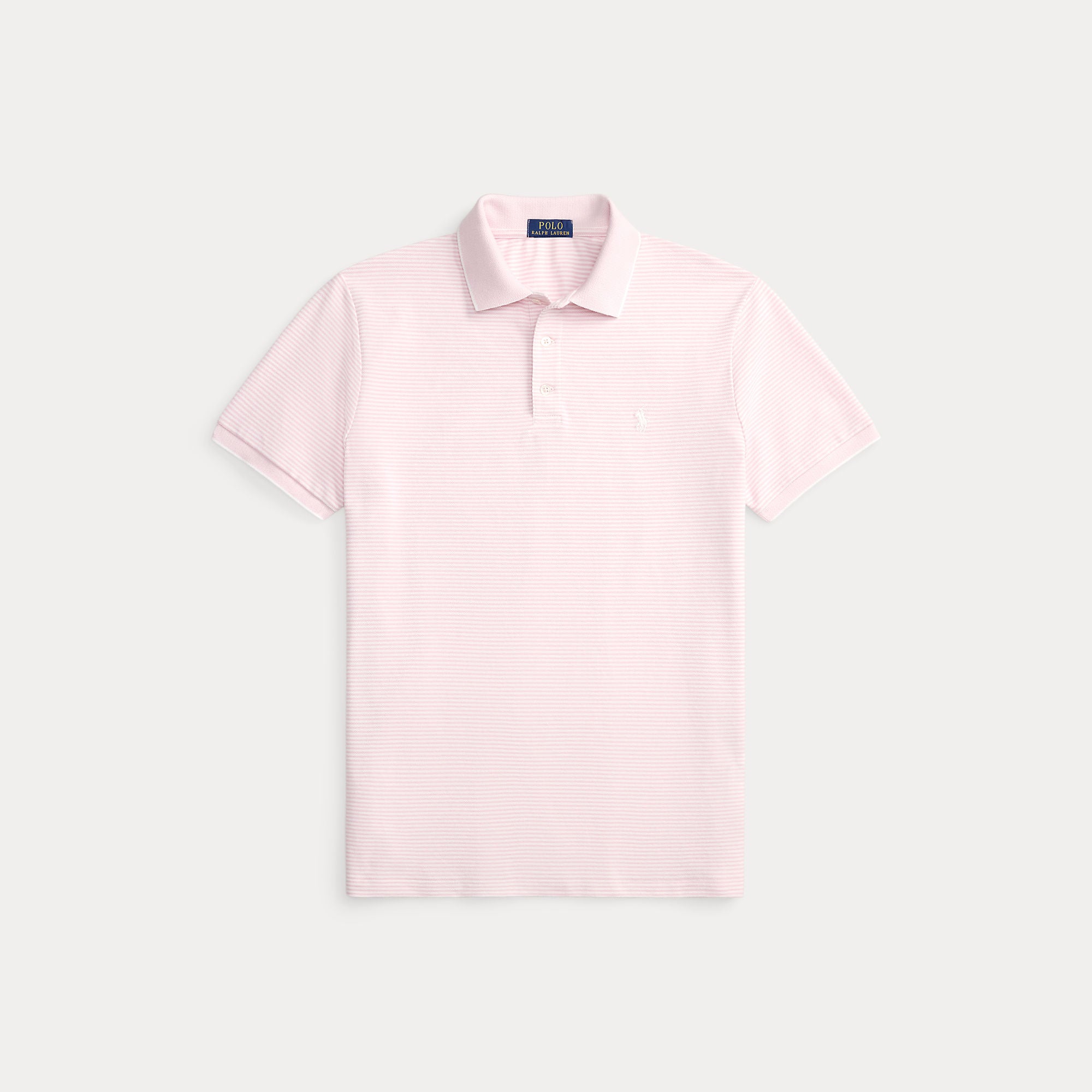 Custom Slim Striped Stretch Mesh Polo - BoUvy