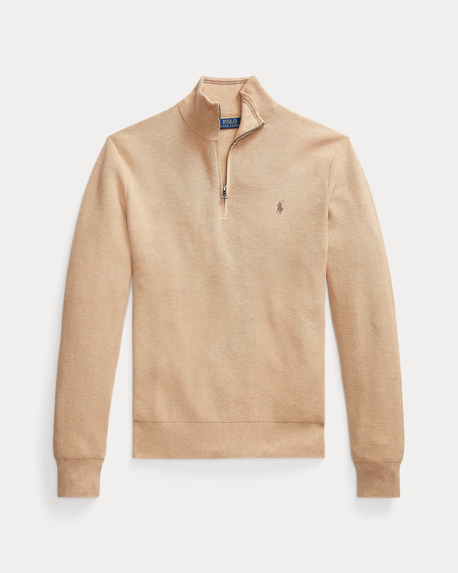 Mesh-Knit Cotton Quarter-Zip Sweater - BoUvy