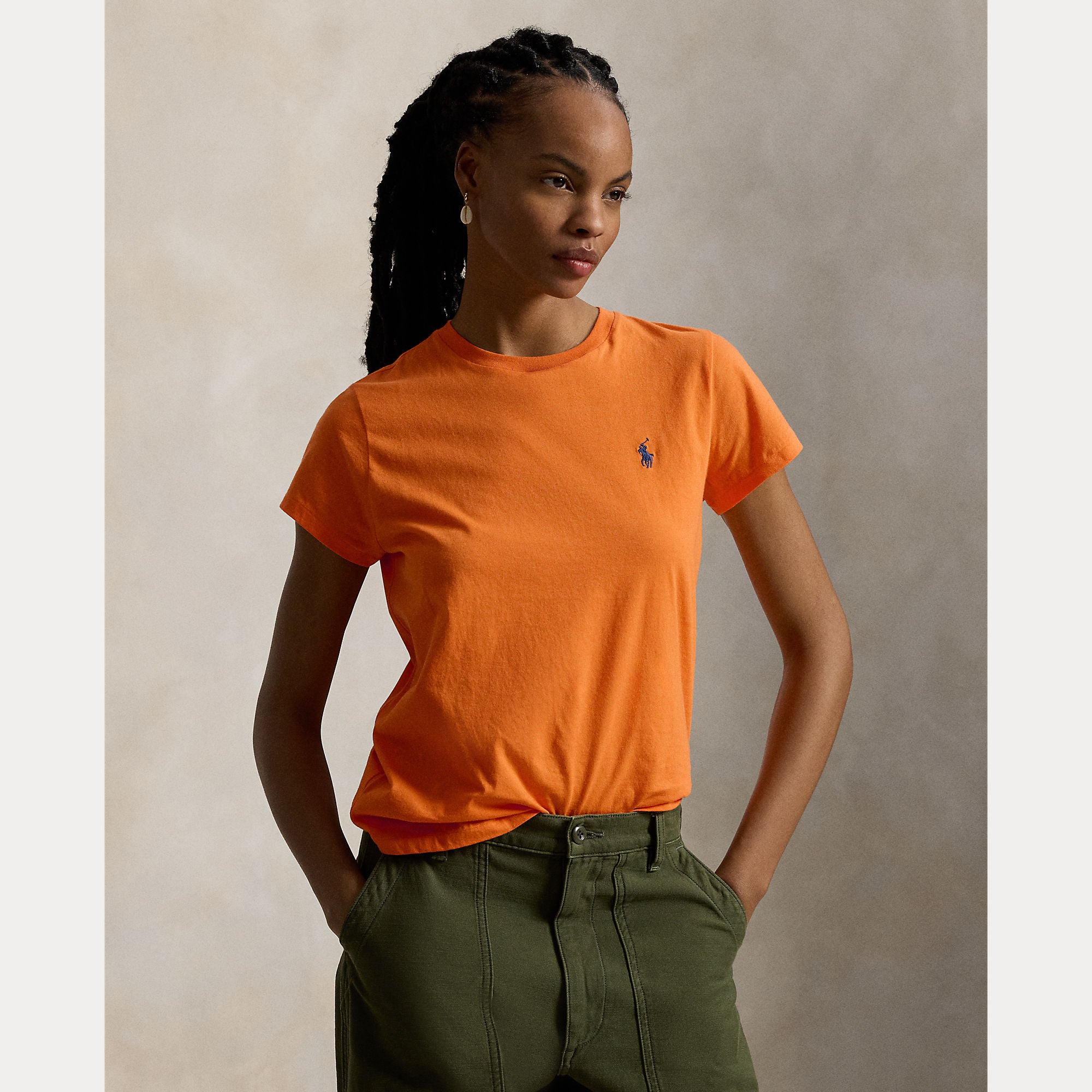 Cotton Jersey Crewneck Tee - BoUvy