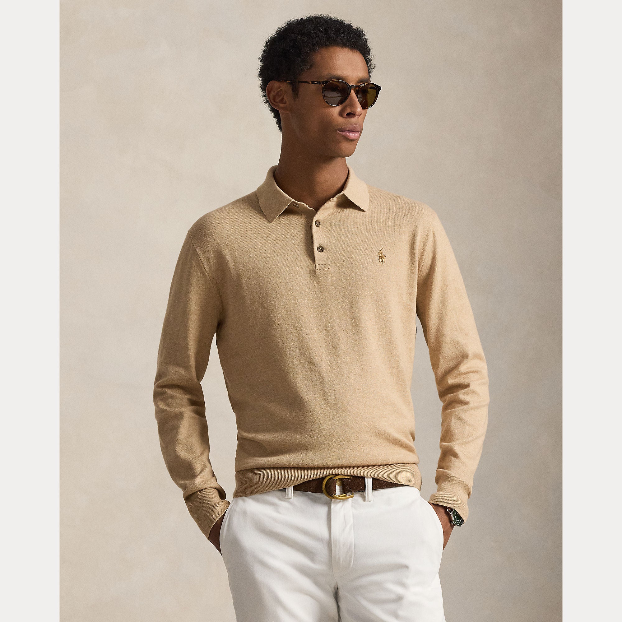 Cotton Polo-Collar Sweater - BoUvy