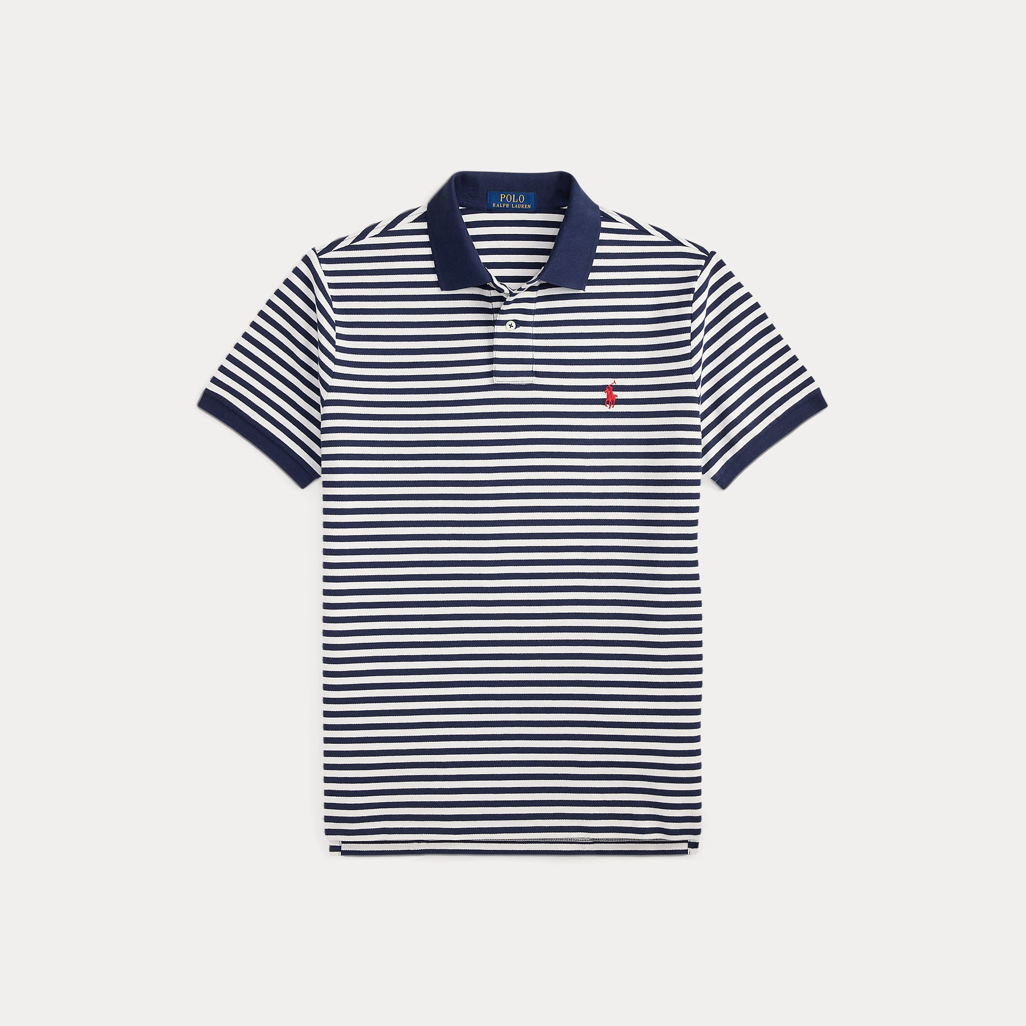 Custom Slim Fit Striped Mesh Polo Shirt - BoUvy