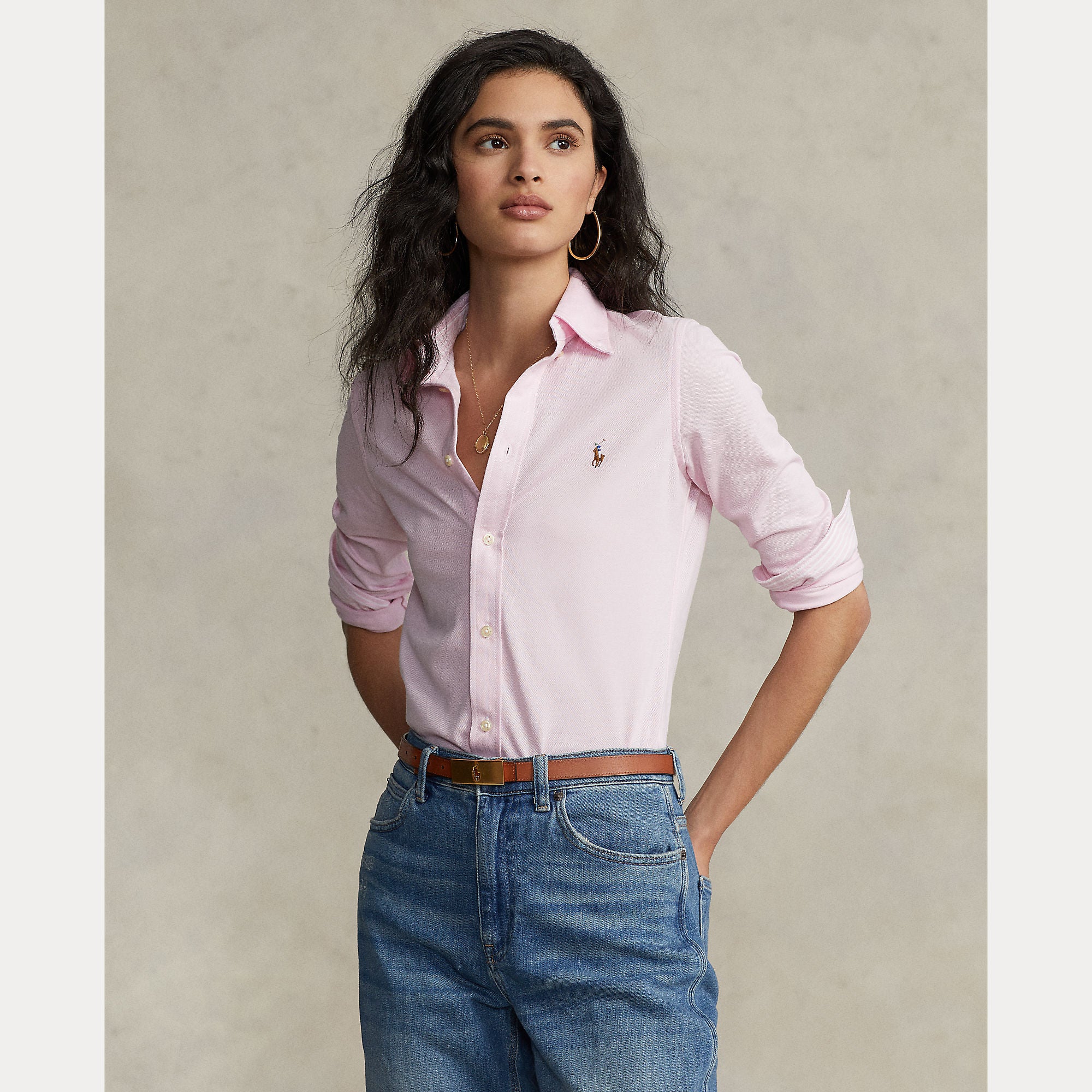 Slim Fit Knit Cotton Oxford Shirt - BoUvy