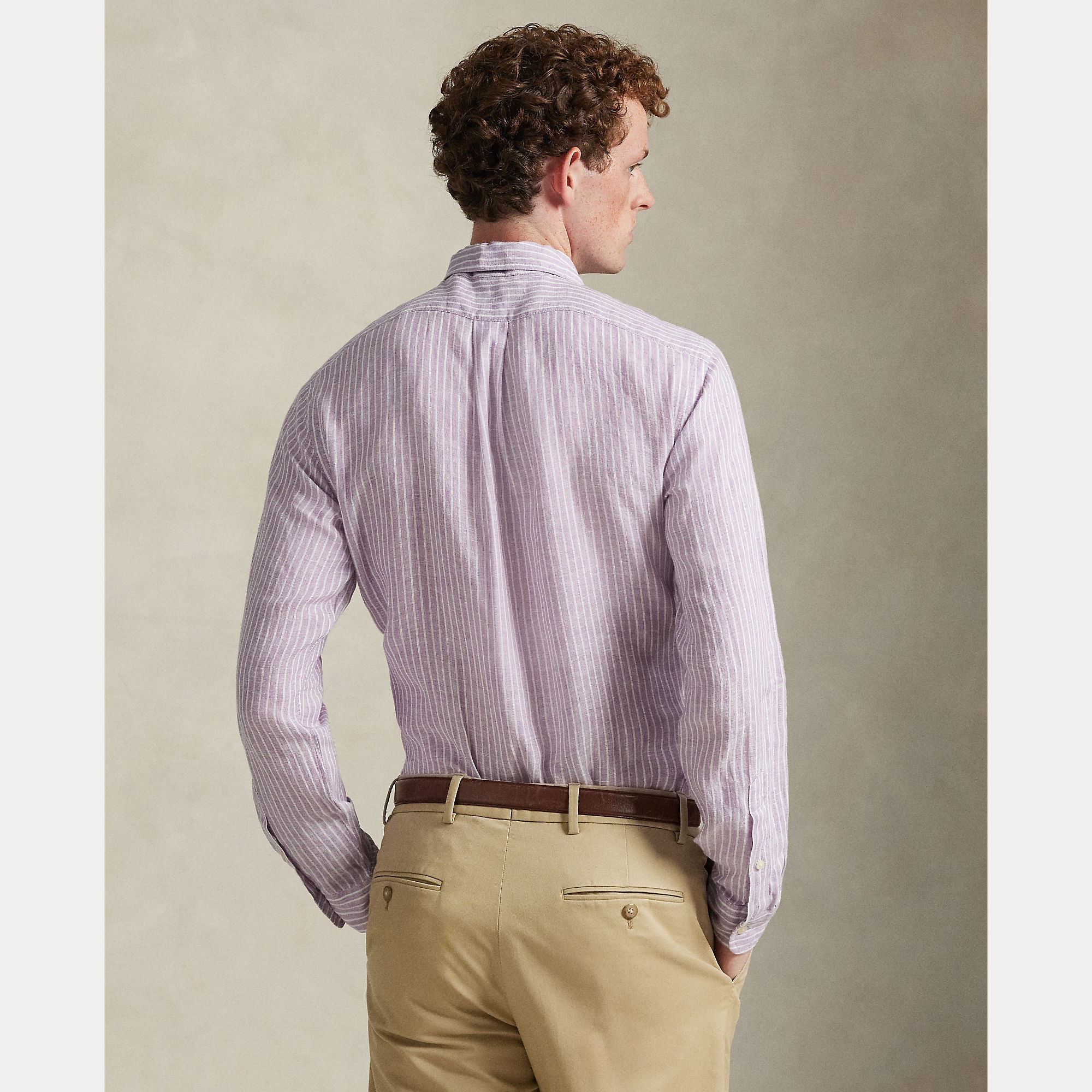 Custom Fit Striped Linen Shirt - BoUvy